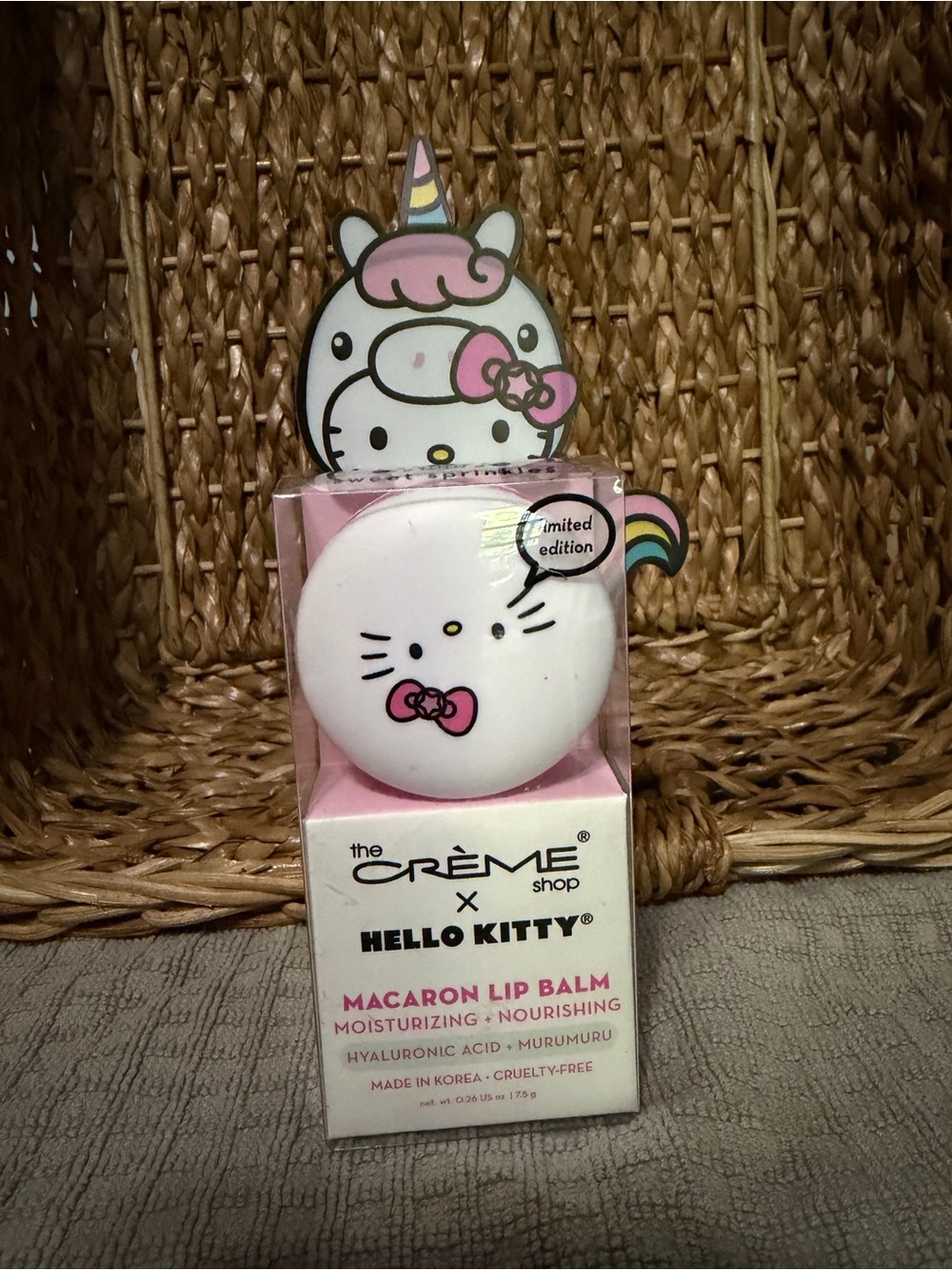 The Creme Shop Pink Macaron Lip Balm - Limited Edition